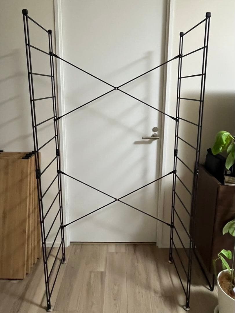 山善　オープンシェルフ　ラック　5段　オーク