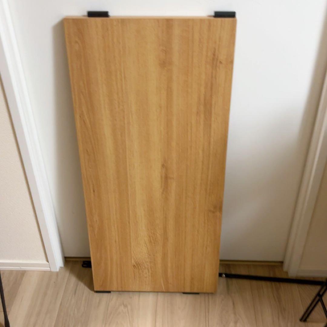 山善　オープンシェルフ　ラック　5段　オーク