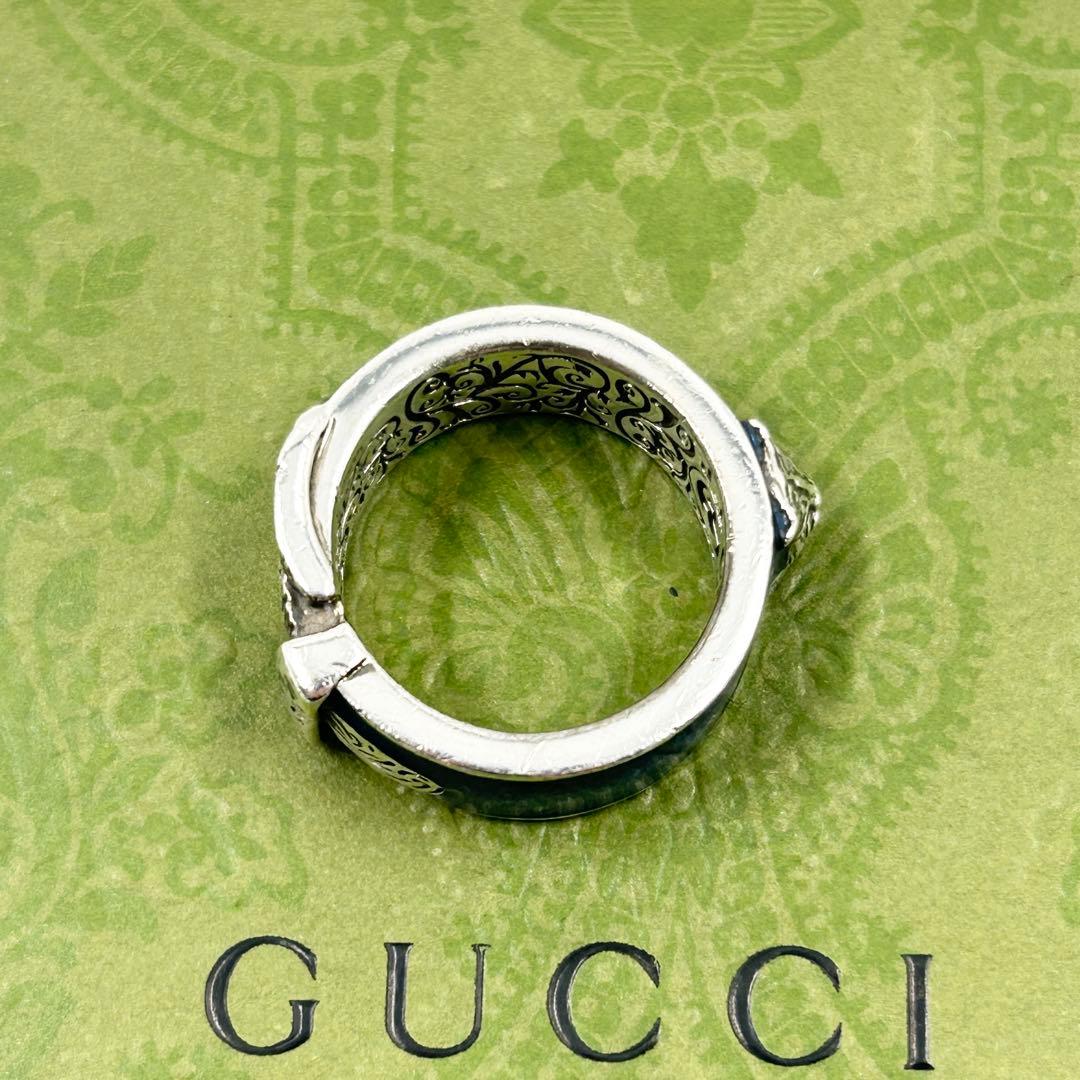 希少✨　グッチ　リング　キャット　アラベスク　ガーデン　インターロッキング　GG