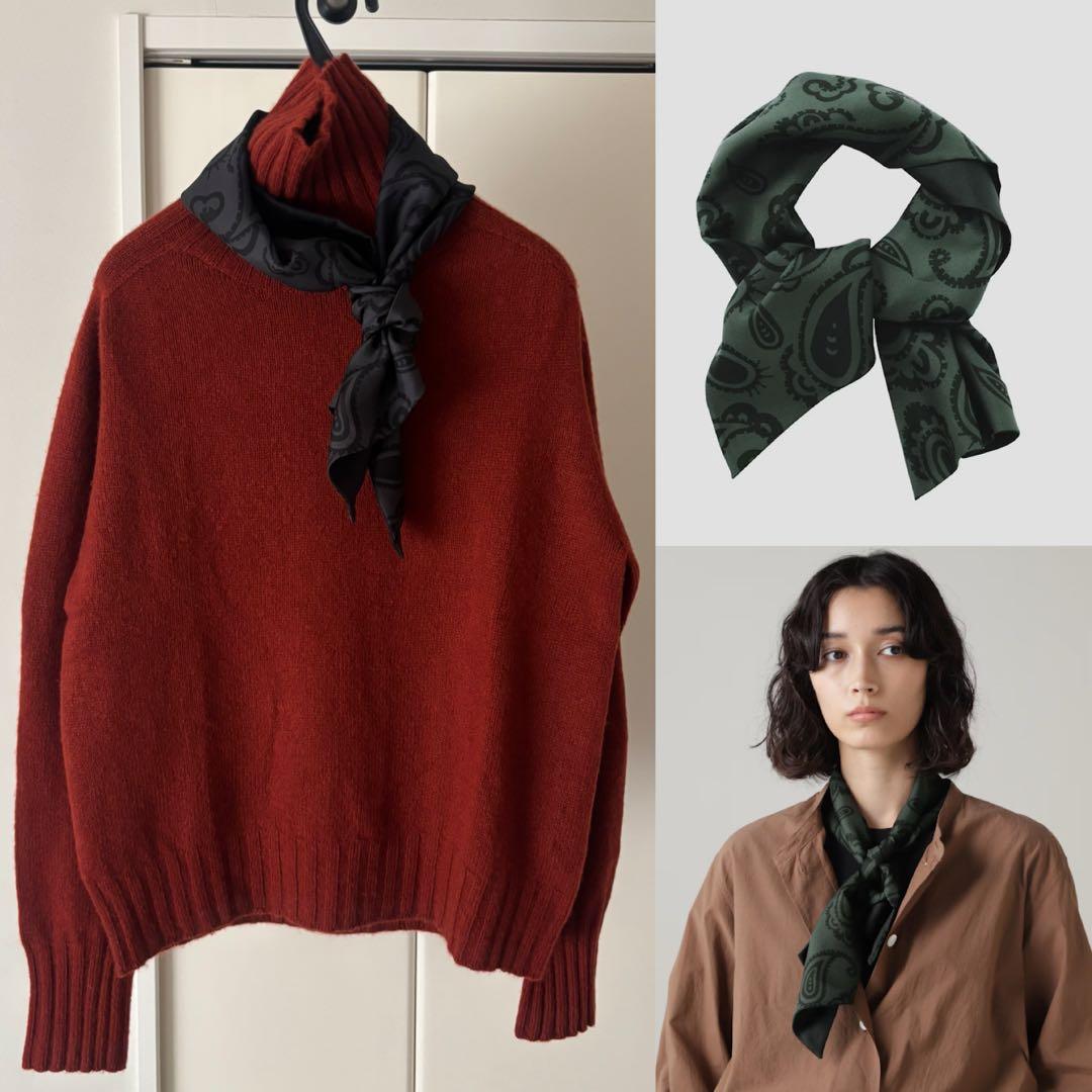 2023AW マーガレットハウエル シルク　スカーフ　ペイズリー