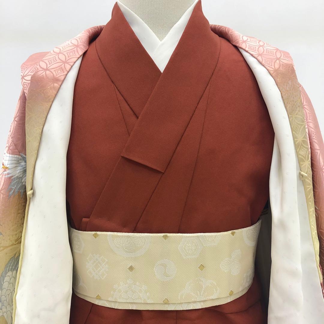 七五三★男児　羽織　着物　袴フルセット★3歳～ ★ピンク★　小物付き u-439