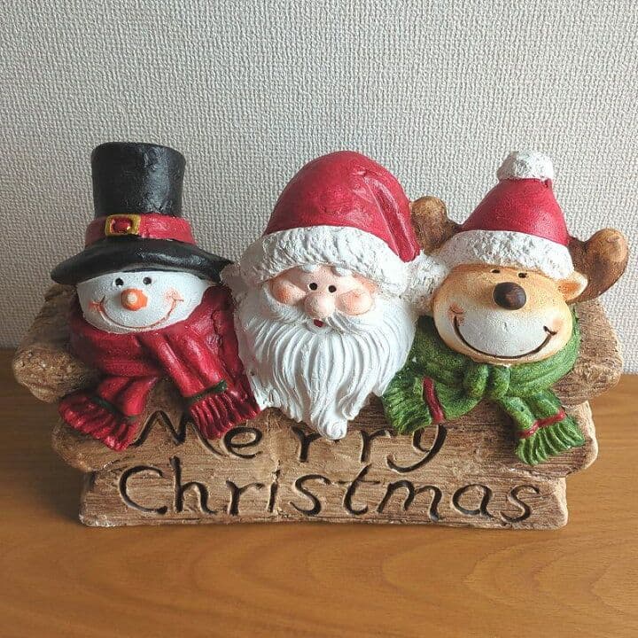 クリスマス飾り】サンタクロース スノーマン トナカイ置物★ガーデニング玄関 装飾