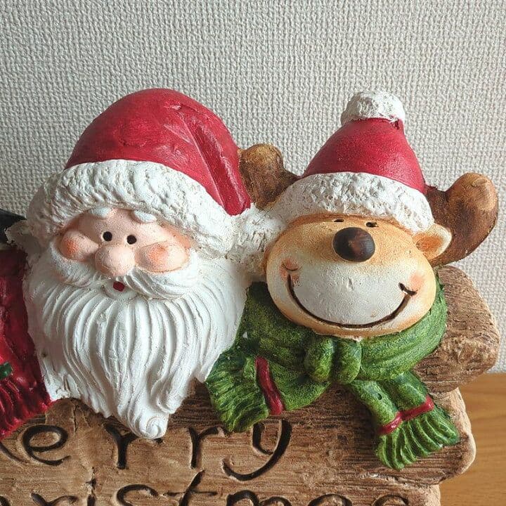 クリスマス飾り】サンタクロース スノーマン トナカイ置物★ガーデニング玄関 装飾