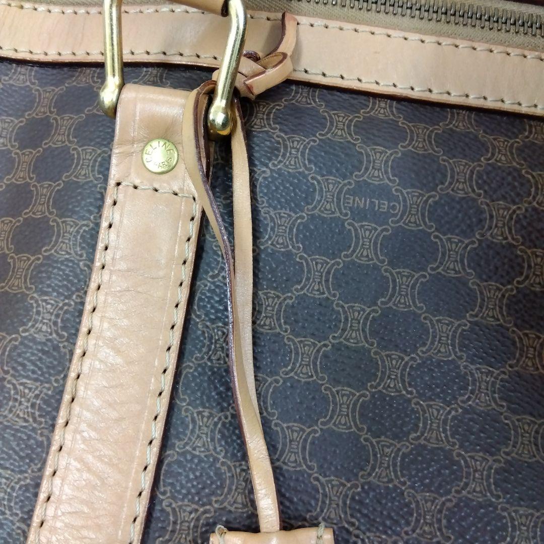 JP53 セリーヌ マカダム ボストンバッグ カデナ&クロシェット付き キー2本