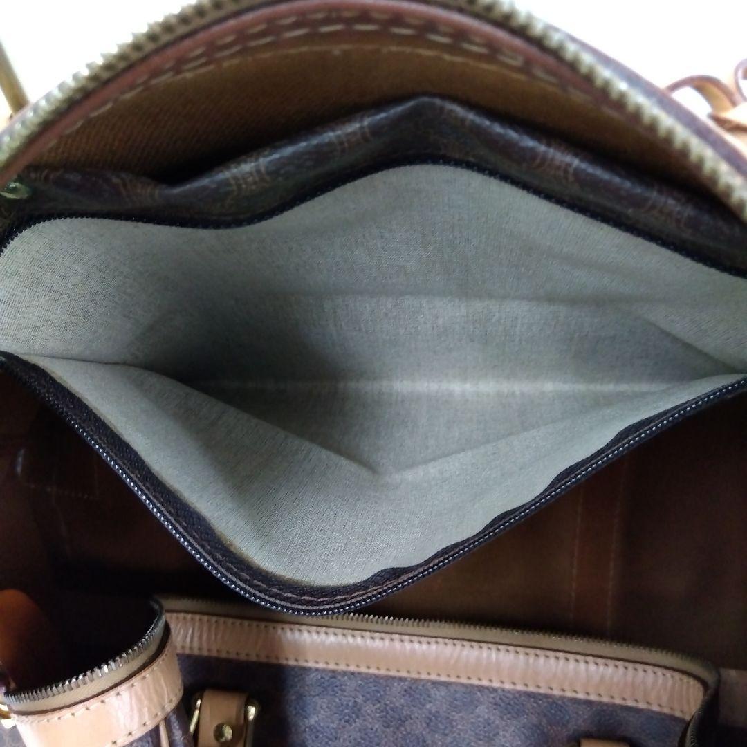 JP53 セリーヌ マカダム ボストンバッグ カデナ&クロシェット付き キー2本