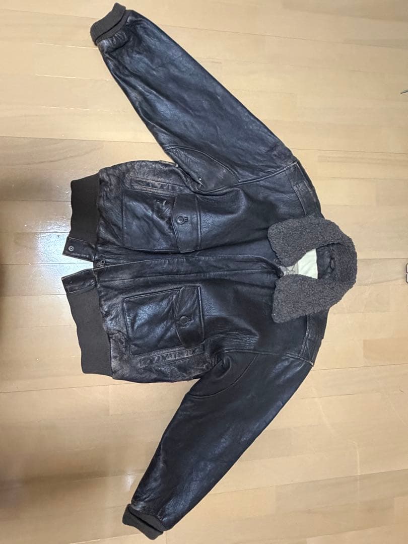 G1 スタイル ダークブラウンジャケット　ボア取り外し可能