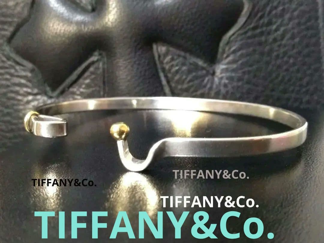 TIFFANY&Co.ティファニーアンドコーフックアンドアイコンビバングル正規品