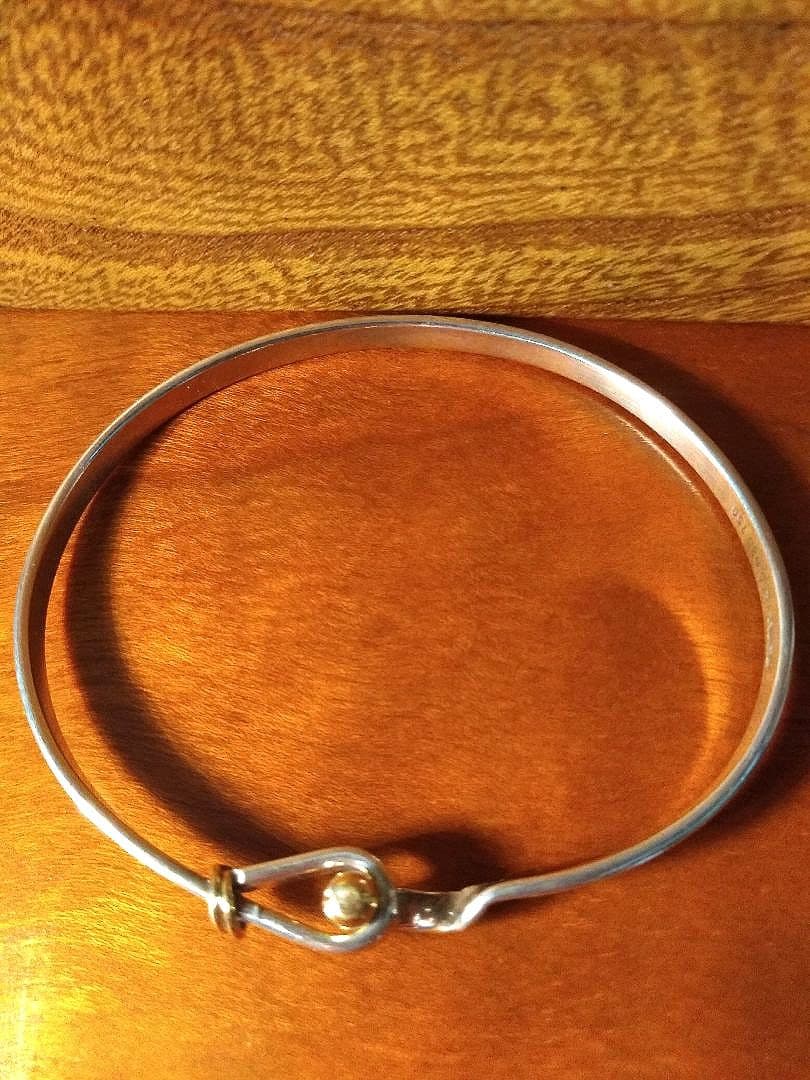 TIFFANY&Co.ティファニーアンドコーフックアンドアイコンビバングル正規品