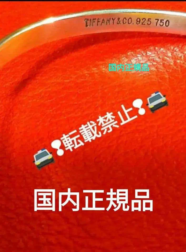 TIFFANY&Co.ティファニーアンドコーフックアンドアイコンビバングル正規品