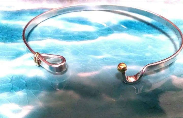 TIFFANY&Co.ティファニーアンドコーフックアンドアイコンビバングル正規品