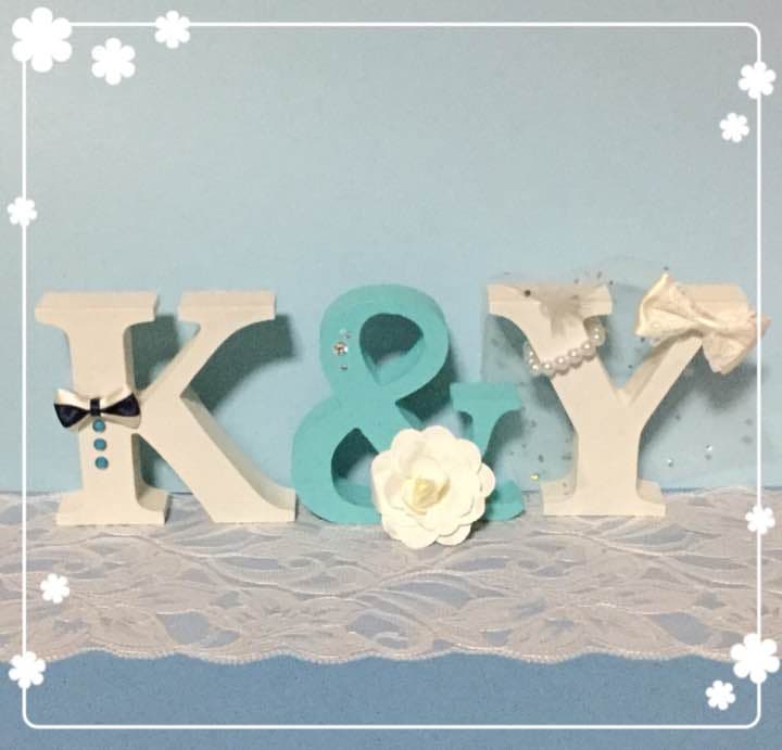 ぽんぽん様確認用♡ウエディングバージョン・イニシャルオブジェ