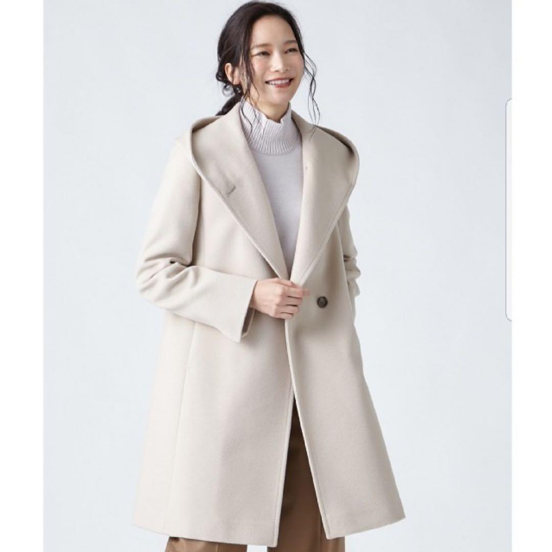 23区 ウールアンゴラビーバー フーデッドコート