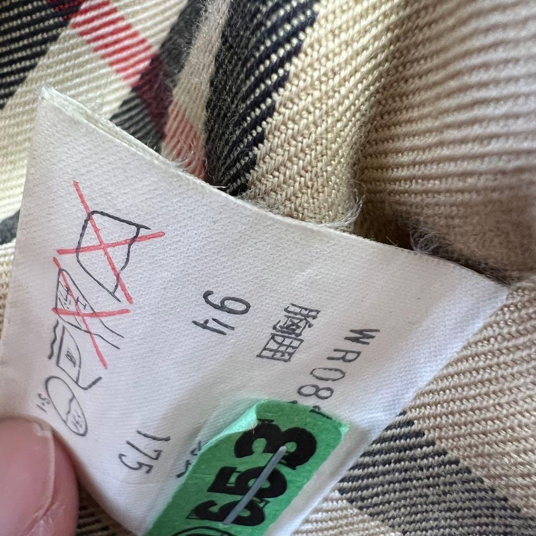 バーバリー　トレンチコート　ベルト　ノバチェック カーキ　L相当