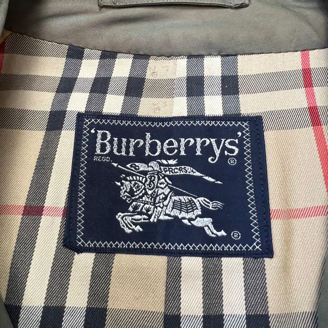 バーバリー　トレンチコート　ベルト　ノバチェック カーキ　L相当