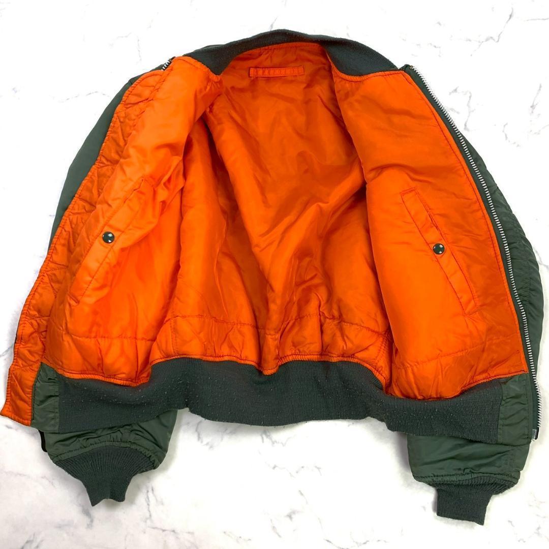 80s旧タグ USA製 ALPHA MA-1 フライトジャケット M　D831