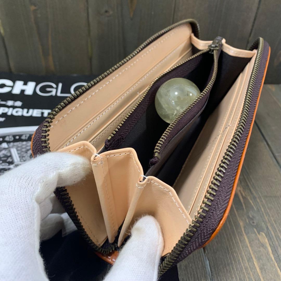 S22■コードバン × イタリアンレザー 長財布■馬 本革 ヌメ革 財布■茶