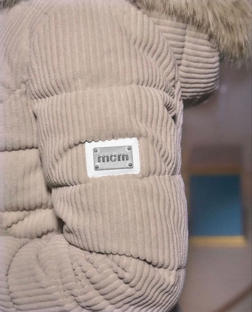 新品未使用【ミシェルマカロン】コーデュロイベルトダウンコート