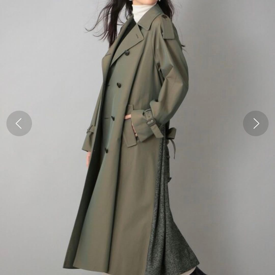 SANYOCOAT ツイードコンビ トレンチコート未着用