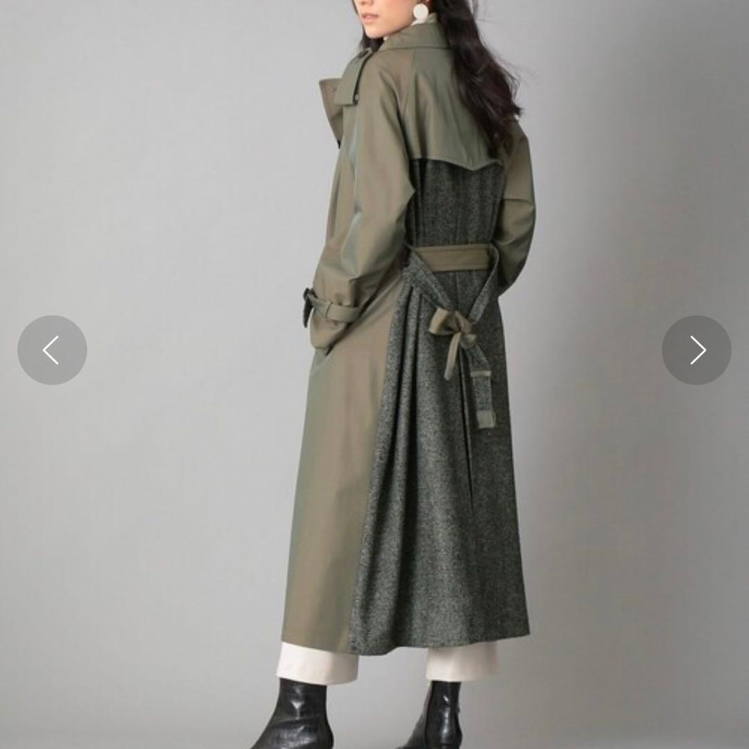 SANYOCOAT ツイードコンビ トレンチコート未着用