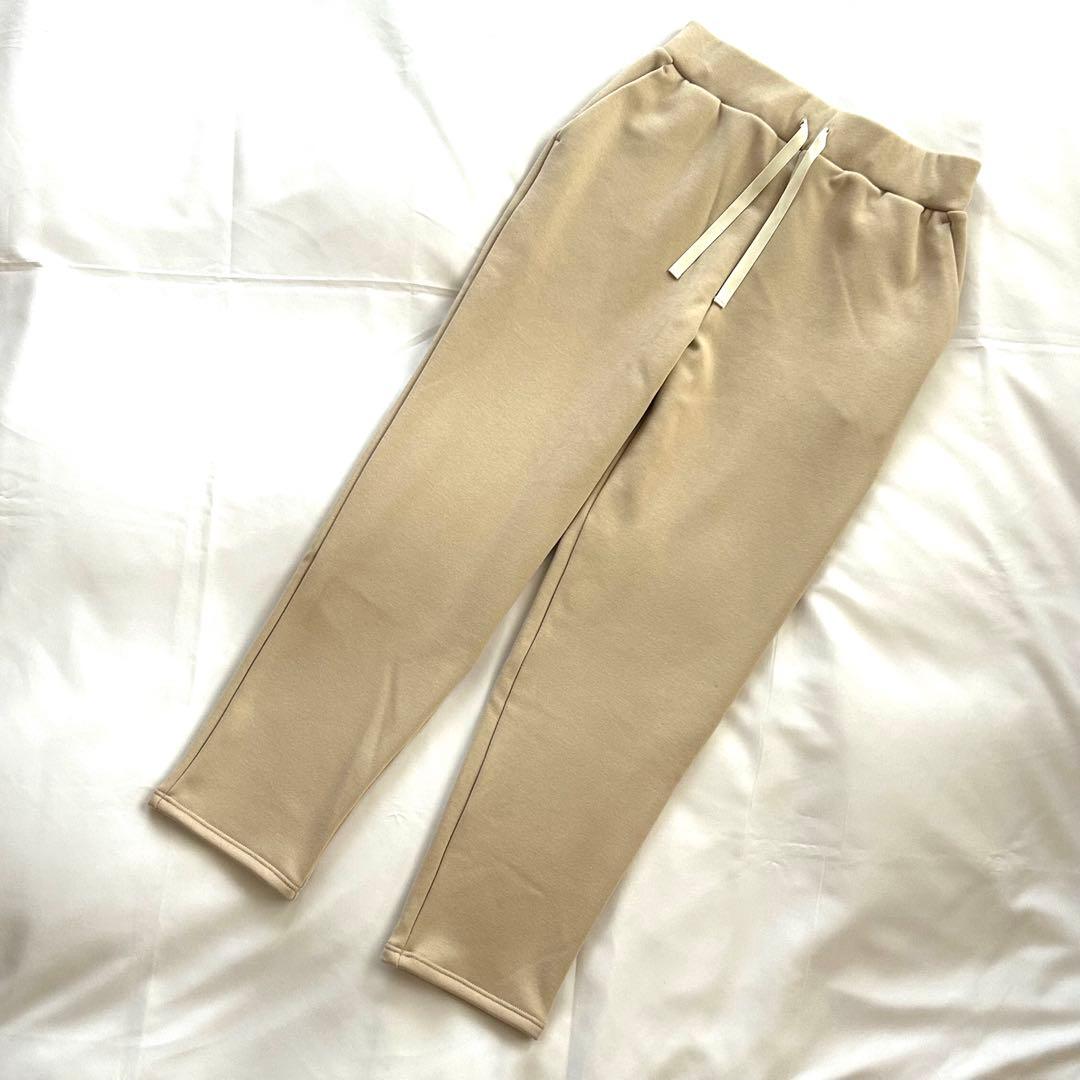 Chacott チャコット 裏起毛テーパードパンツ ベージュ M