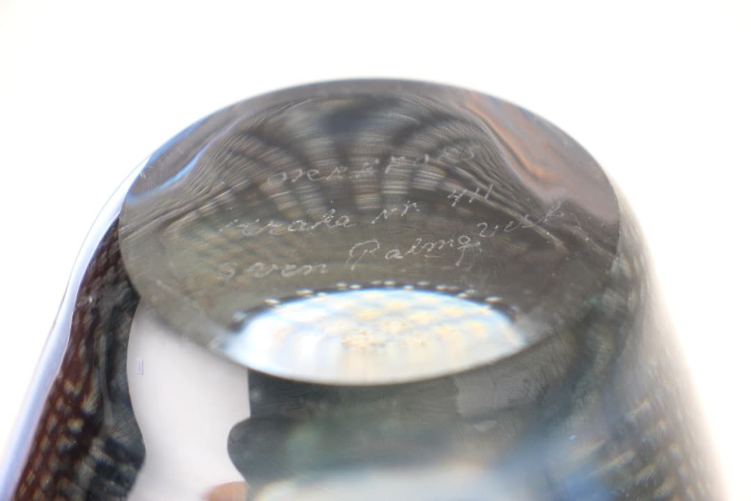 スウェーデン　オレフォス　クラーカ　ガラス　花瓶　フラワーベース