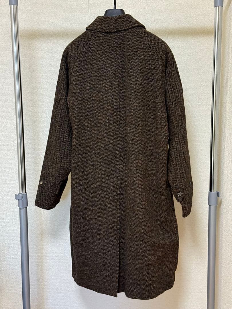 BEAMS F HARRIS TWEED ヘリンボーン バルカラーコート