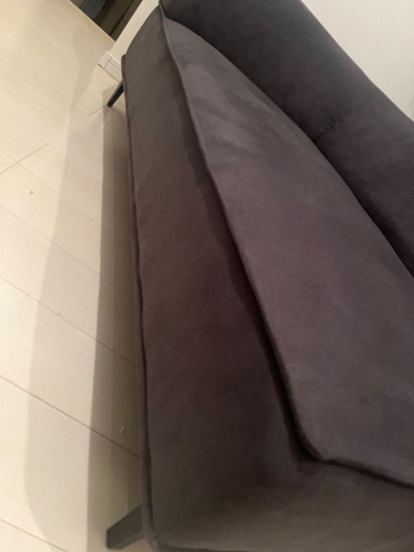 <LOWYA>L字カウチソファ　グレー ✨4つのクッション付