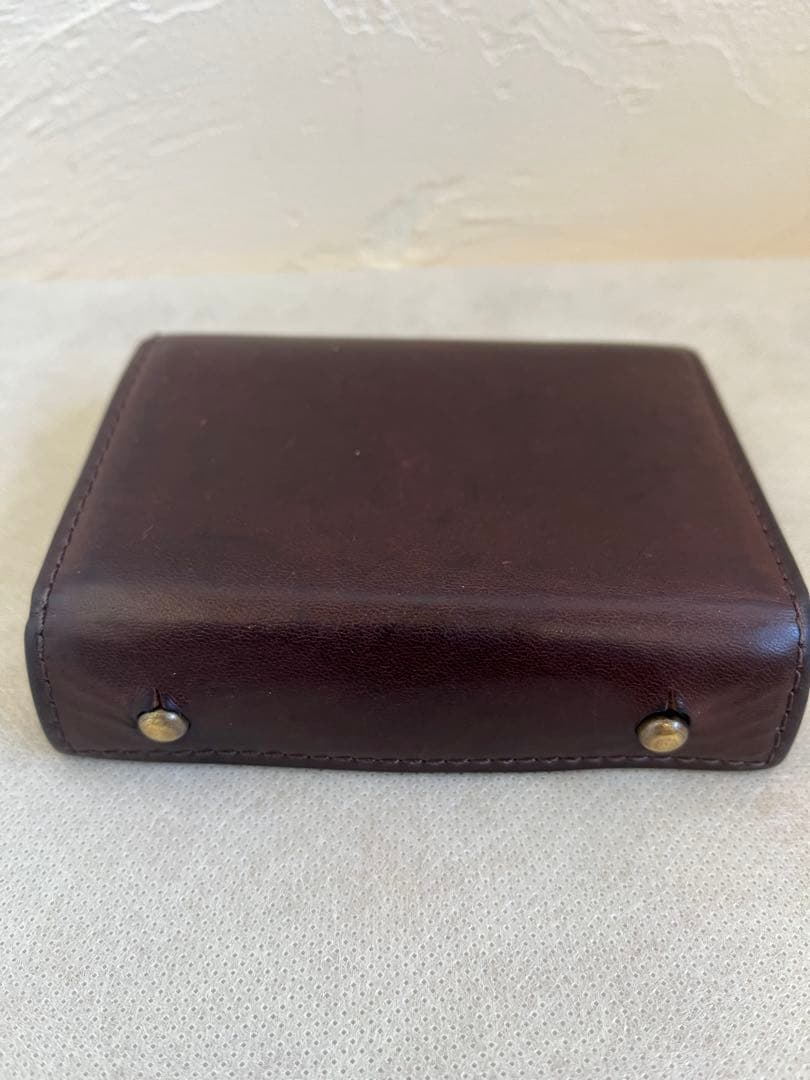 m+ エムピウ ミッレフォッリエ P25 二つ折り財布 タバコ×ベージュ　左利き