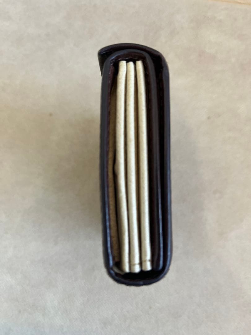 m+ エムピウ ミッレフォッリエ P25 二つ折り財布 タバコ×ベージュ　左利き