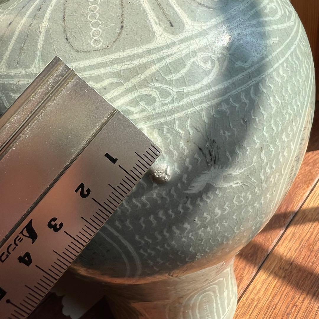 梅瓶 李朝 双魚 遊魚文 梅瓶 朝鮮 古美術 骨董 高麗 青磁 粉青沙器 魚紋