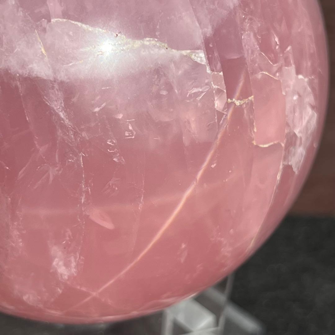 スターローズクォーツ 丸玉 スフィア 紅水晶 天然石 パワーストーン 置物