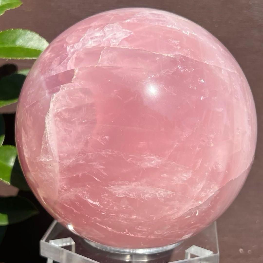 スターローズクォーツ 丸玉 スフィア 紅水晶 天然石 パワーストーン 置物