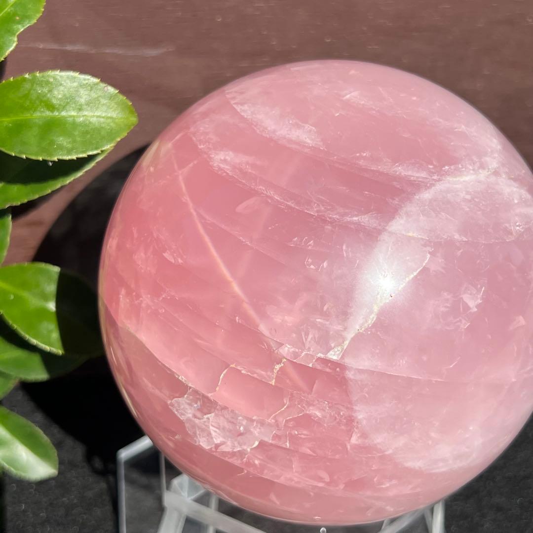 スターローズクォーツ 丸玉 スフィア 紅水晶 天然石 パワーストーン 置物