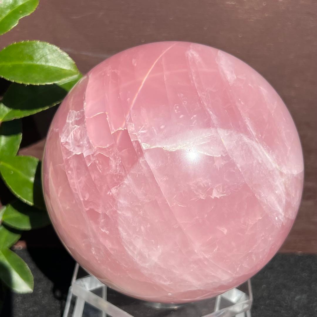 スターローズクォーツ 丸玉 スフィア 紅水晶 天然石 パワーストーン 置物