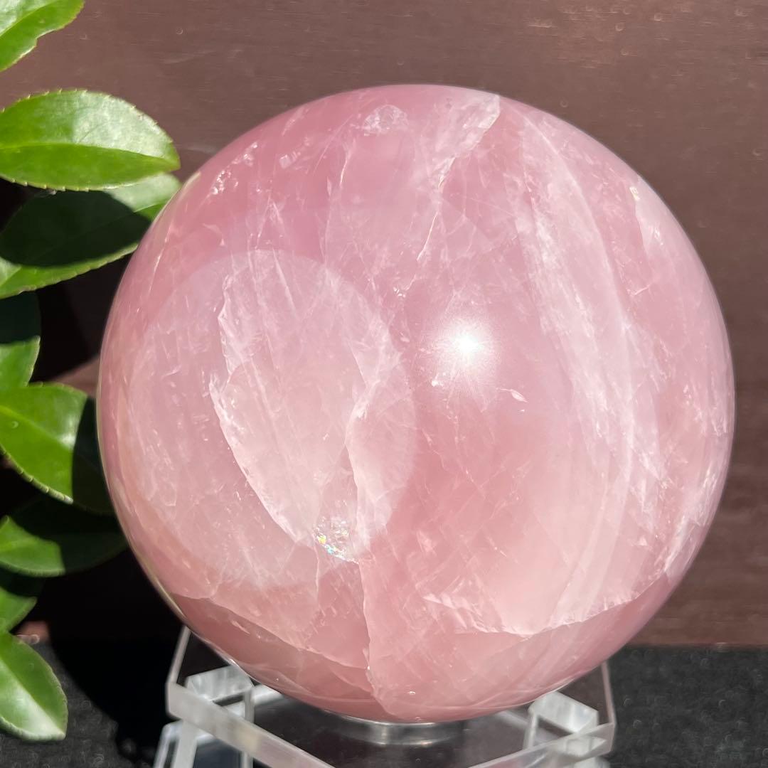スターローズクォーツ 丸玉 スフィア 紅水晶 天然石 パワーストーン 置物