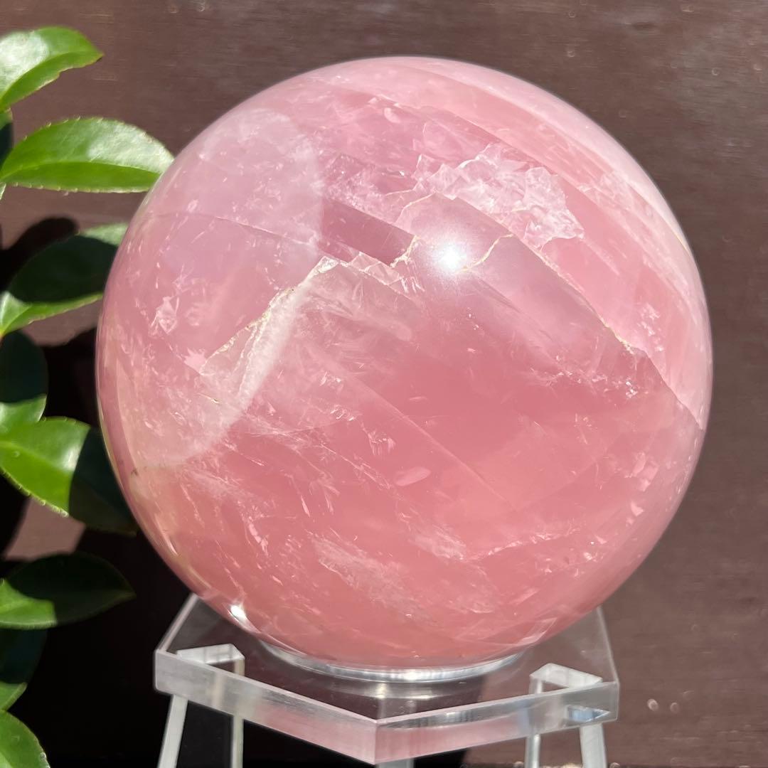 スターローズクォーツ 丸玉 スフィア 紅水晶 天然石 パワーストーン 置物