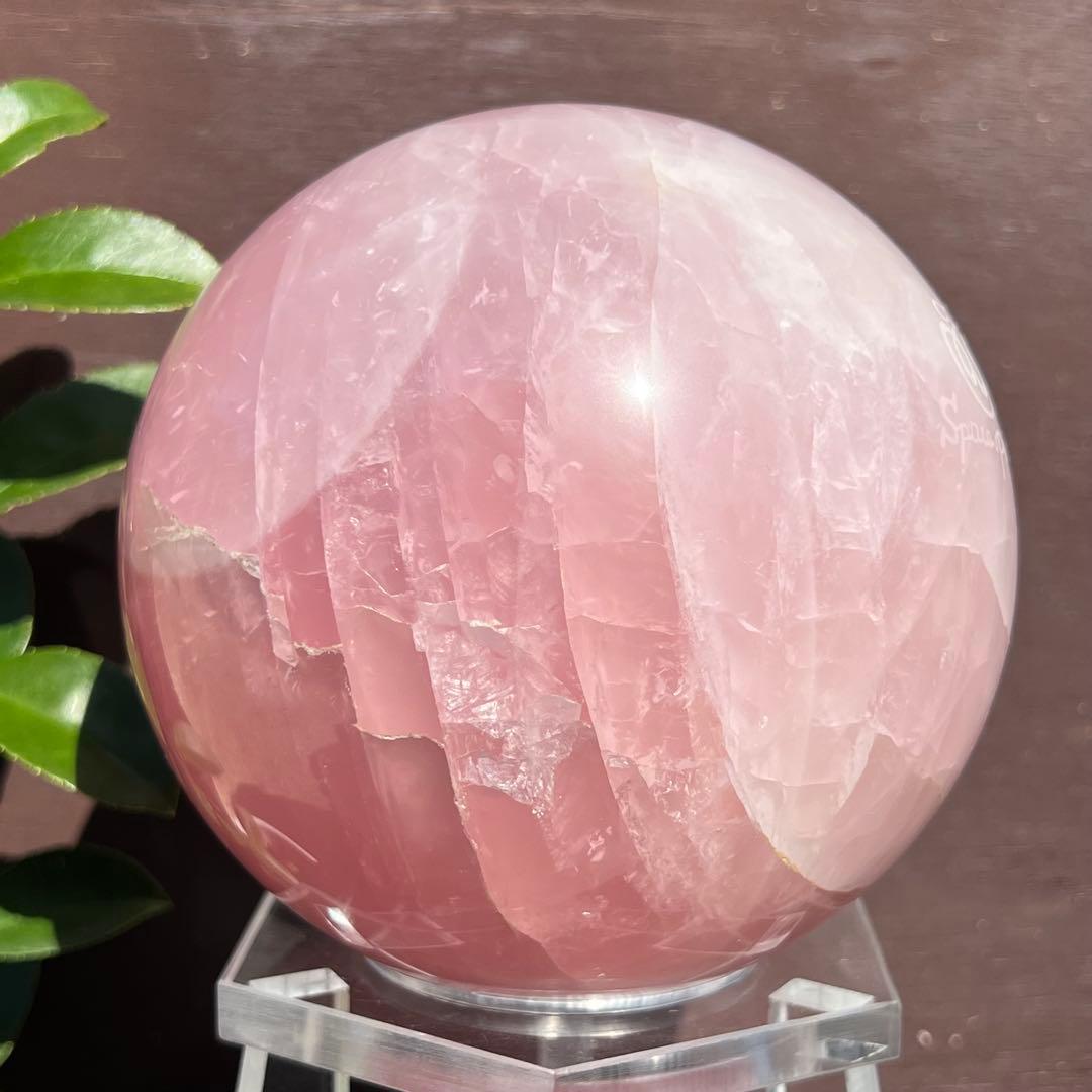 スターローズクォーツ 丸玉 スフィア 紅水晶 天然石 パワーストーン 置物