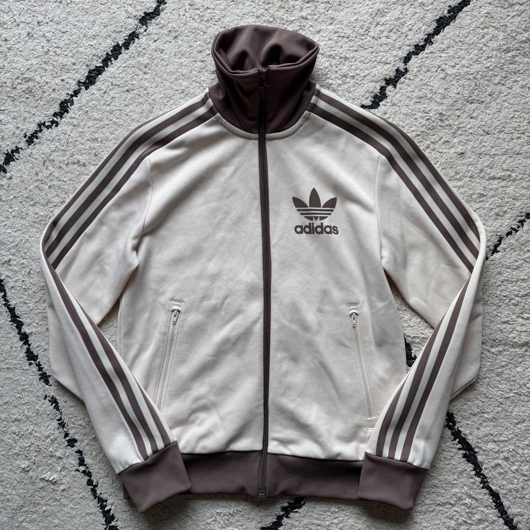良色　アディダス　ベッケンバウアー　トラックジャケット　ベージュ　ブラウン　S