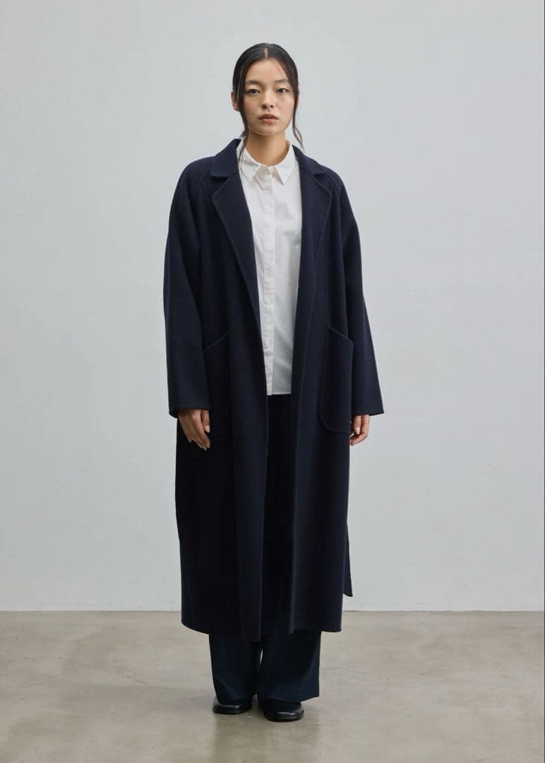 24AW ソージュ　ウールリバーローブコート　ロングコート　定価39600円