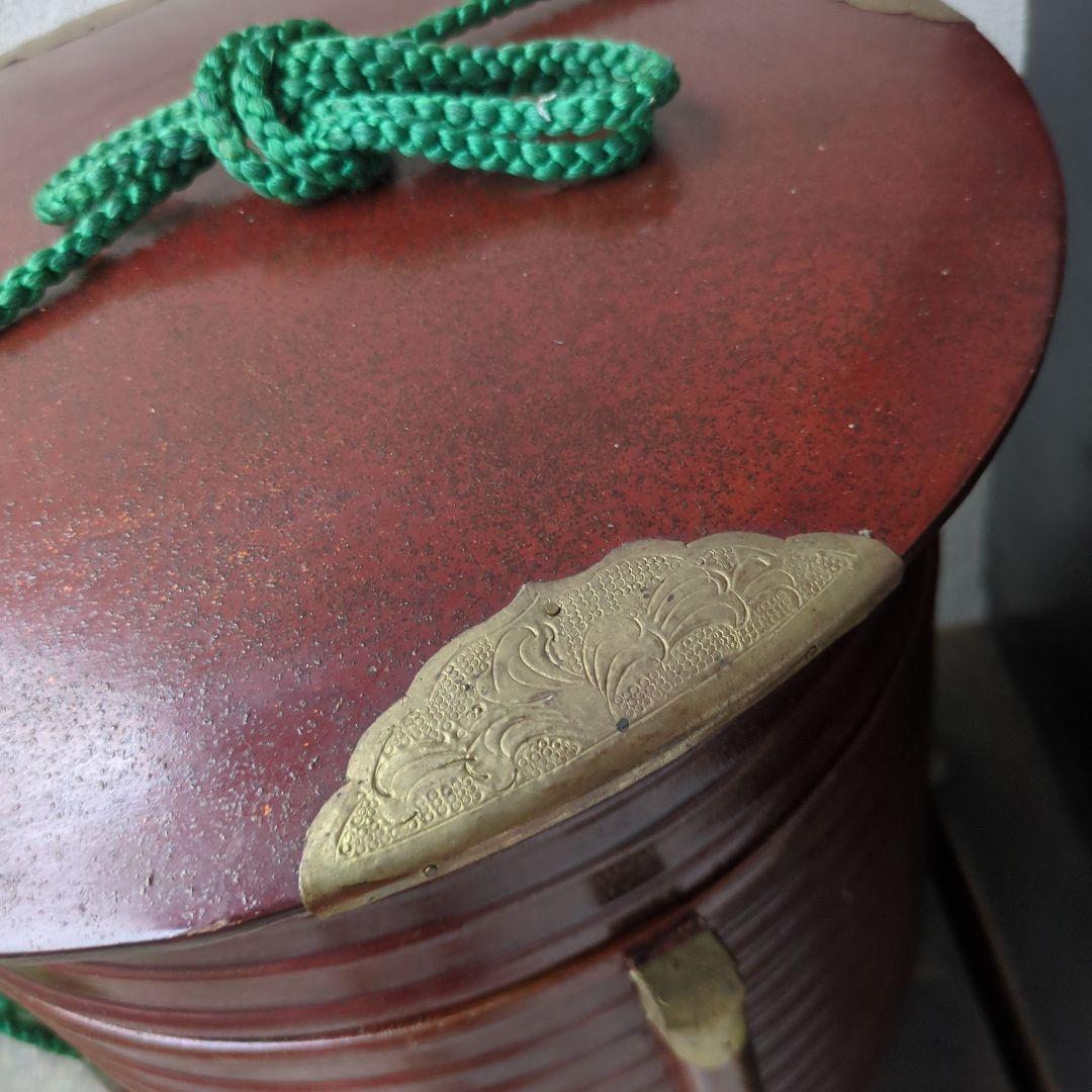 お買い物　骨董　ほかい　大名道具　漆　梨地　木製　2つ