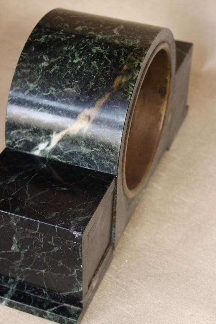 アンティーク 時計 大理石 骨董 ゼンマイ時計