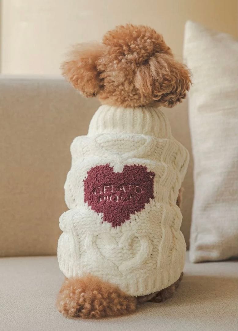 ジェラートピケ ハートアランハイネックプルオーバー L