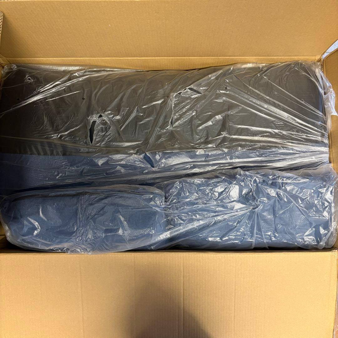 3WAY座椅子 ネイビー 肉厚クッション 幅98cm リクライニング