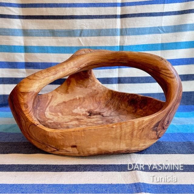 超特大オリーブ　バスケット ボウル 　見えないところもすごいです　約31cm