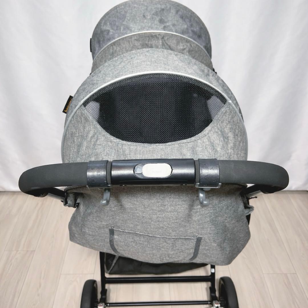 besrey 2人乗り ベビーカー 縦型 タンデム グレー 双子 年子
