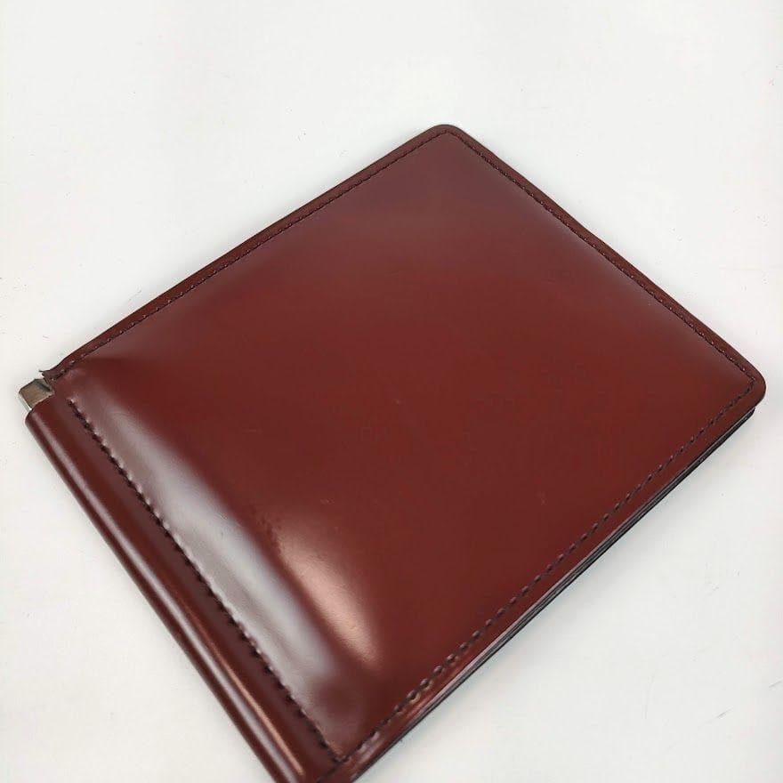 美品 SOMES SADDLE ソメスサドル マネークリップ コードバン 茶