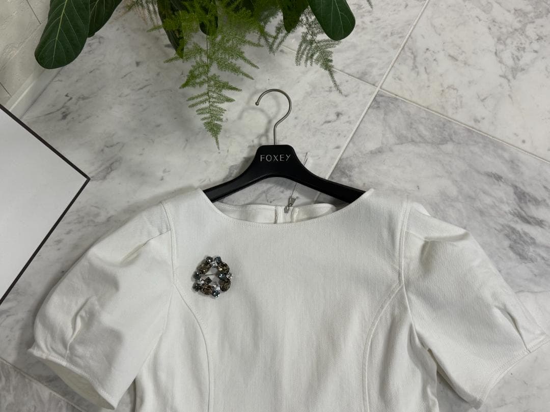 専用★現行品★★FOXEY/フォクシードレス ワンピース パロマ ホワイト38