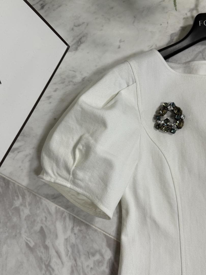 専用★現行品★★FOXEY/フォクシードレス ワンピース パロマ ホワイト38