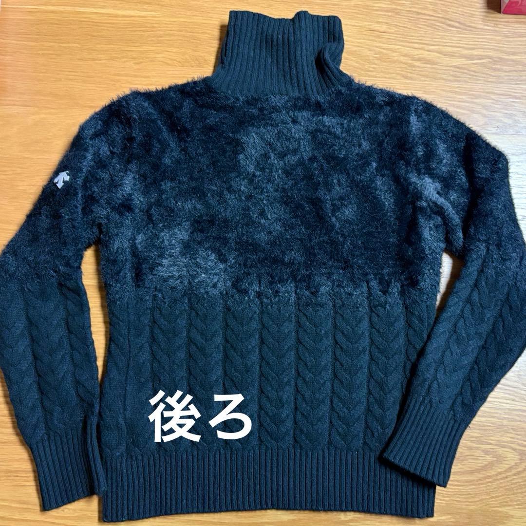 DESCENTE タートルネツクセーターＬ　黒