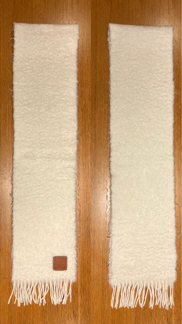 【正規品】LOEWE ロエベ マフラー ストール ウール ホワイト 美品